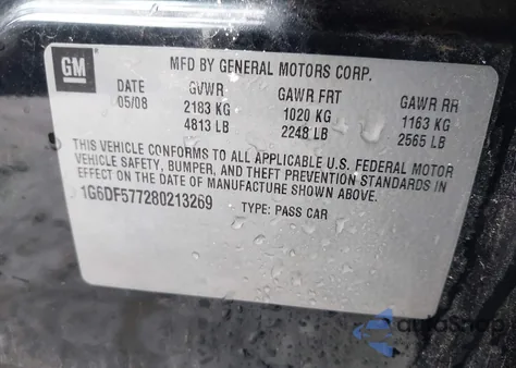 2008 Cadillac Cts z USA, uszkodzony, nr VIN 1G6DF577280213269